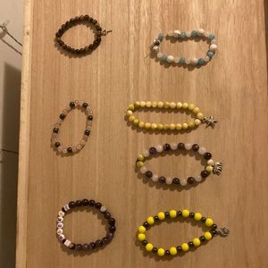 Real gemstone bracket lot